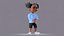 Afro Girl - Rigged cartoon character