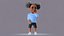 Afro Girl - Rigged cartoon character