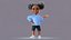 Afro Girl - Rigged cartoon character