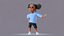 Afro Girl - Rigged cartoon character