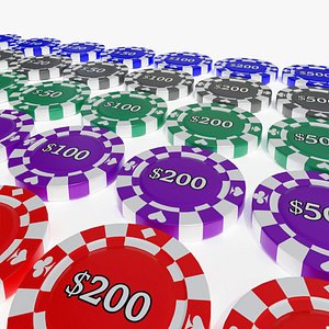 3d model casino tokens
