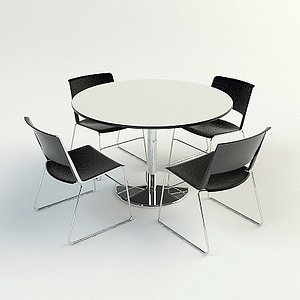 TABLE & CHAIRS - Vray & Mental Ray Materials