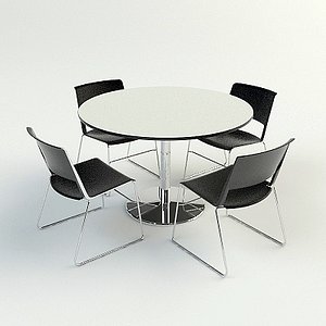 TABLE & CHAIRS - Vray & Mental Ray Materials