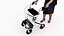 Sedia da passeggio per donna anziana e deambulatore