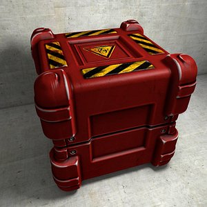 red container biohazard 3d model