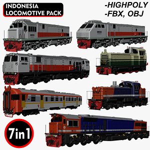 Big Pack Indonesia Locomotive 7in1 3D model