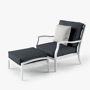 Longue Chair With Ottoman