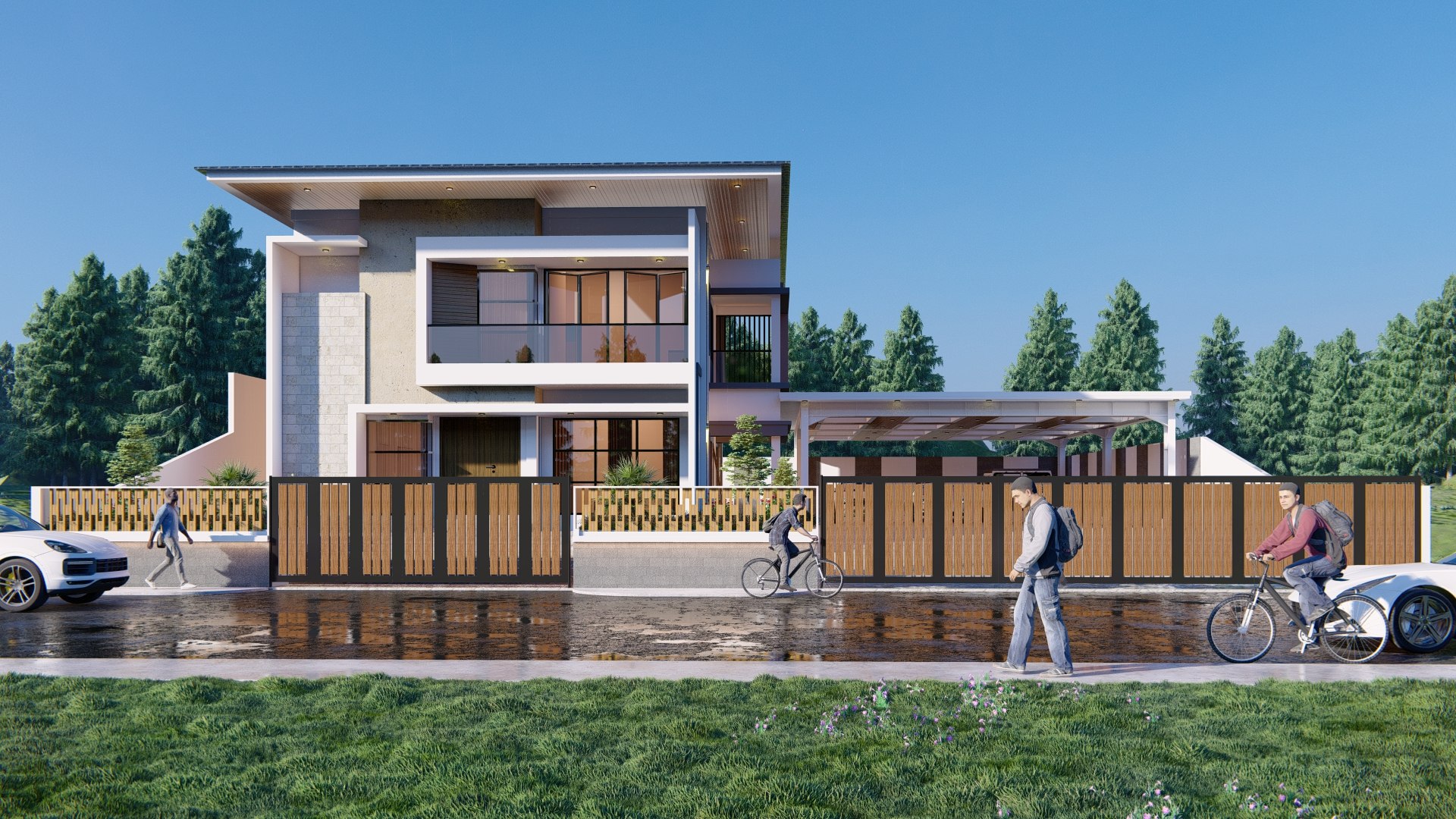 Tropical Modern Minimalist House 3D Model - TurboSquid 2114257