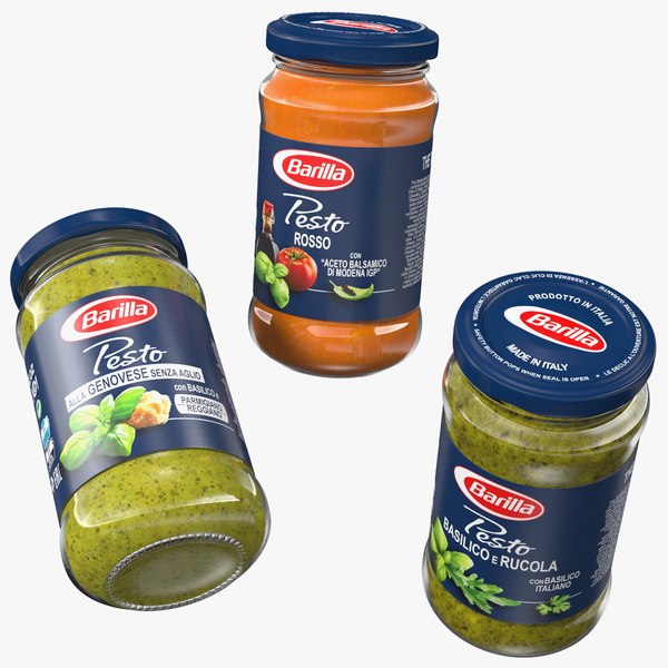 Barilla Pesto Sauce 190 ml Set 3D model
