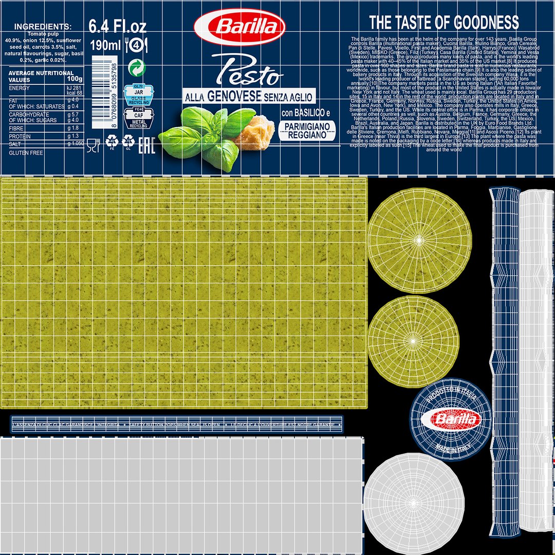Barilla Pesto Sauce 190 ml Set 3D model https://p.turbosquid.com/ts-thumb/Nu/nlHwrZ/FL/barillapestosauce190mlset3dmodel039/jpg/1622553555/1920x1080/fit_q87/173c9536a980d7714dc2011f5e800ad09f95e2a1/barillapestosauce190mlset3dmodel039.jpg