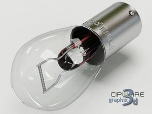 car lamp p21w 12v 3d model