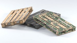 Wooden Pallet - Game Ready PBR 3D model