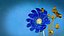 Flor azul animada