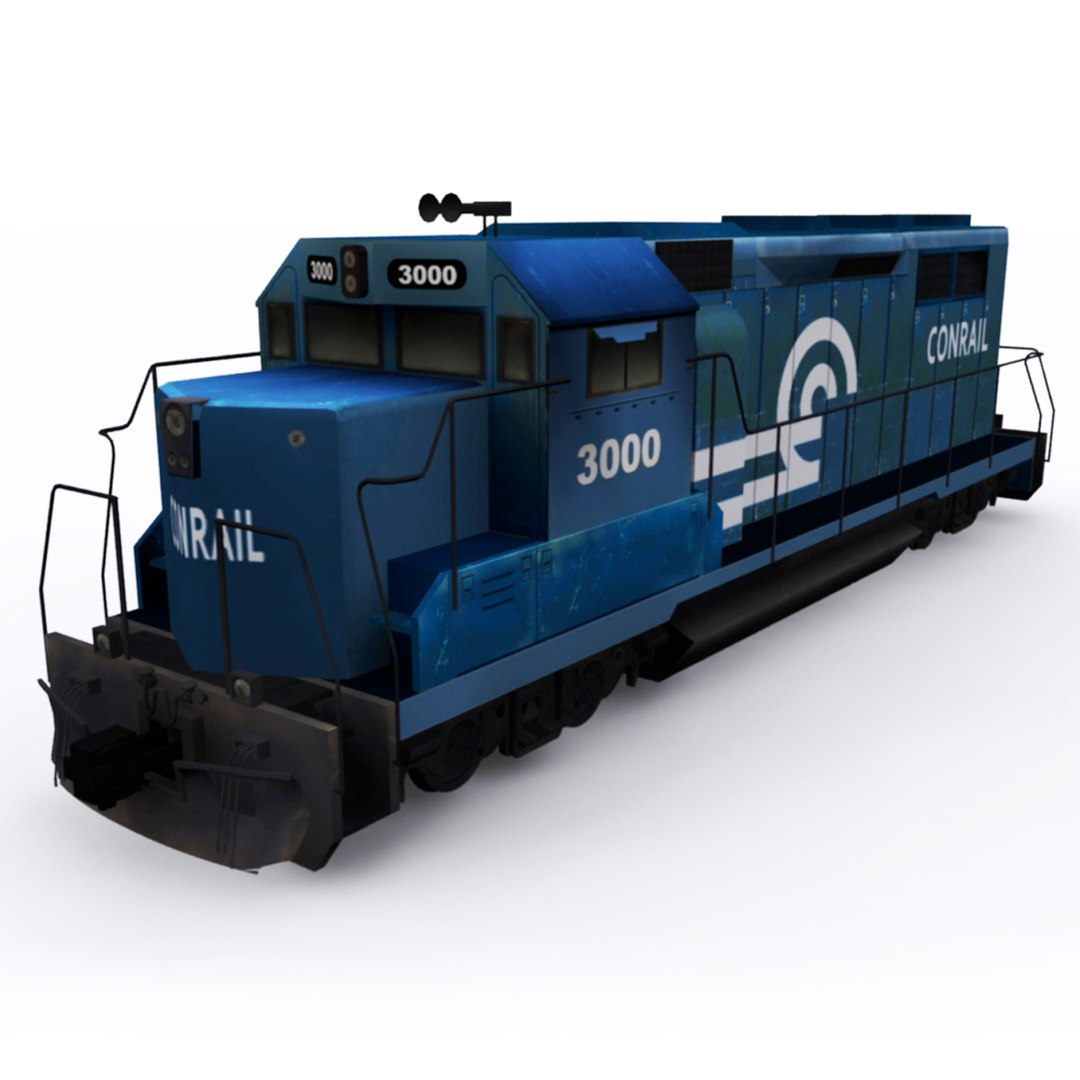 EMD GP40 2 Model - TurboSquid 2099898