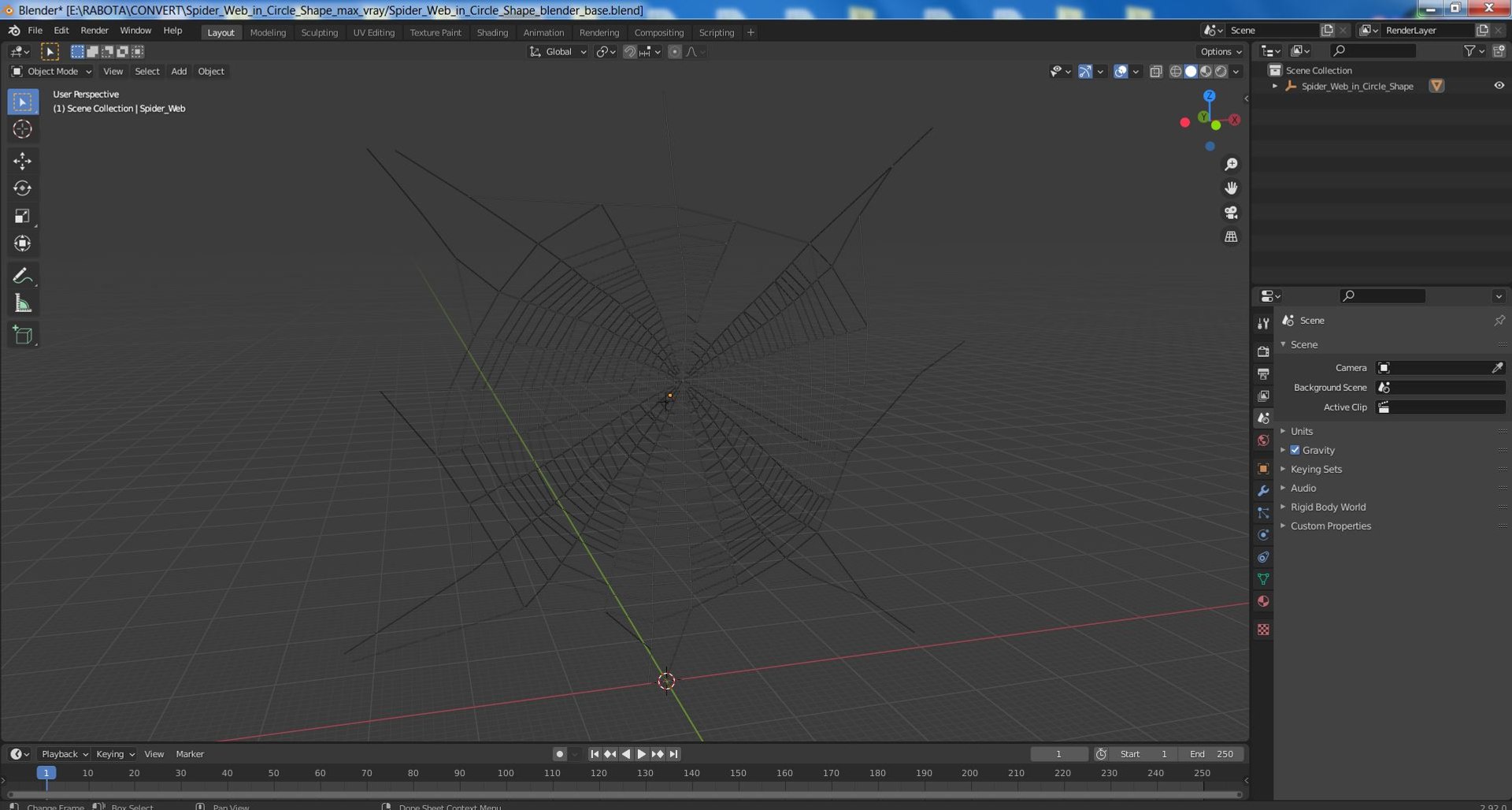3D Spider Web In Circle Shape - TurboSquid 2206702