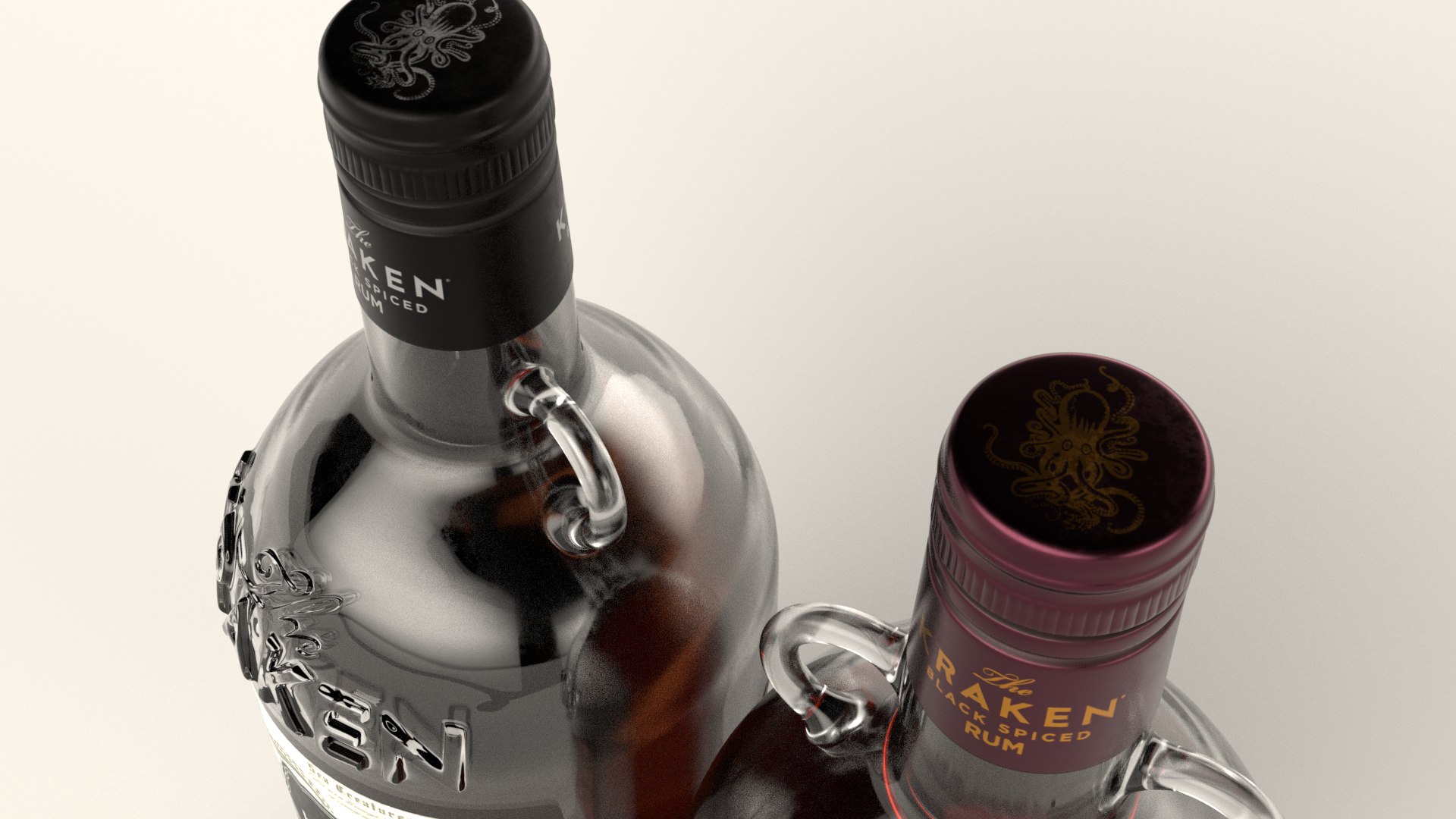 Kraken Rum Alcohol Bottle 3D - TurboSquid 2404310
