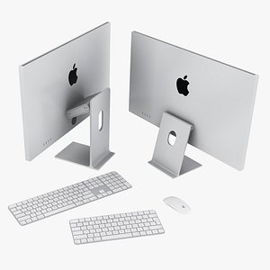 3D Apple Display KeyBoard Mouse Collection model