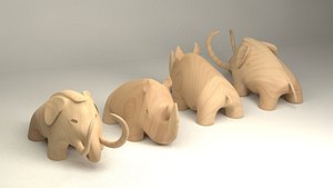 3D animal figurines model