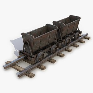 Mine Cart 3D Model