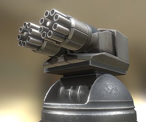 Futuristic Gatling Gun Tower