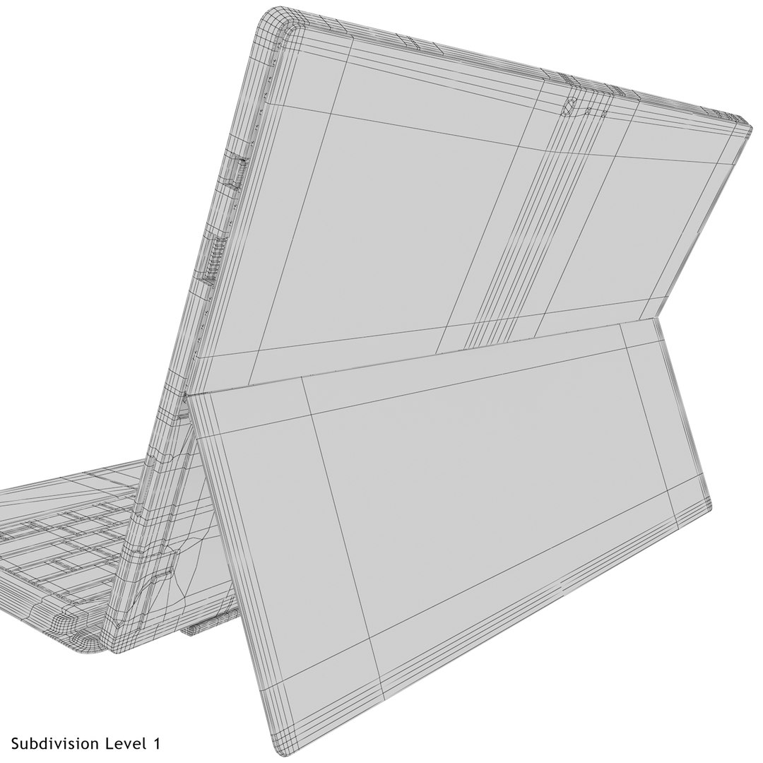 realistic microsoft surface pro obj