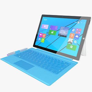 realistic microsoft surface pro obj