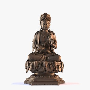 Buddhist statues 042 3D model