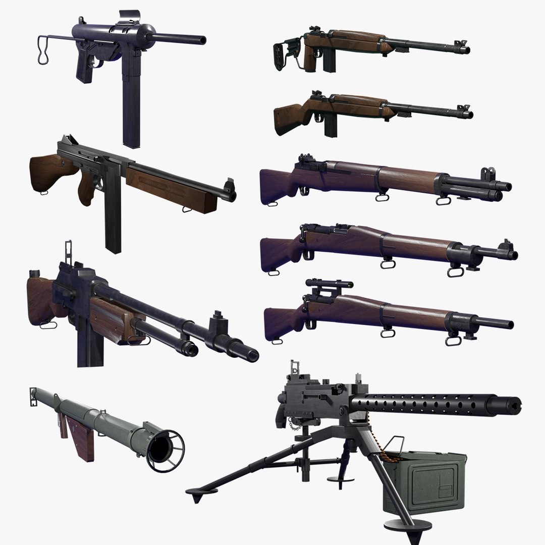 3D WWII US Army Infantry weapon collection https://p.turbosquid.com/ts-thumb/Nv/fwZMPB/nD/collection1/jpg/1641272578/1920x1080/fit_q87/66ff90d85f5a684b1d1a4802b171a538087b9f89/collection1.jpg