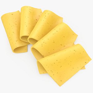 Folded Slices of Cheese 3D model