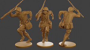 3D Russian soldier ww2 R3 004