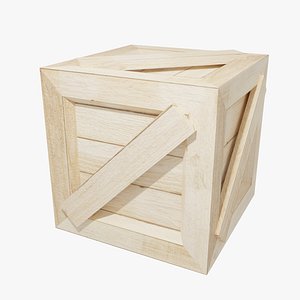 Low Poly Wooden Crate model for game dev