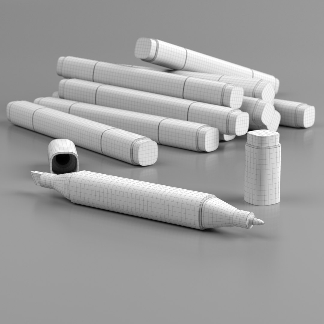 3D Model Set Copic Markers Classic - TurboSquid 1556288