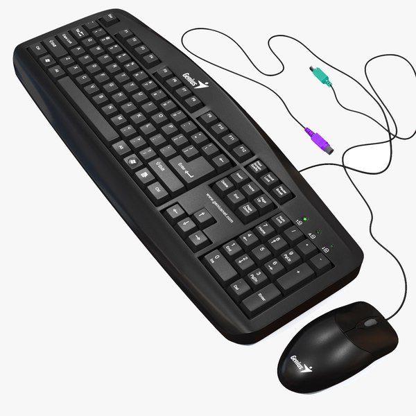 keyboard mouse genius keys 3d model