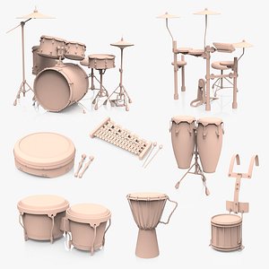 Percussion Instruments Collection 3D model