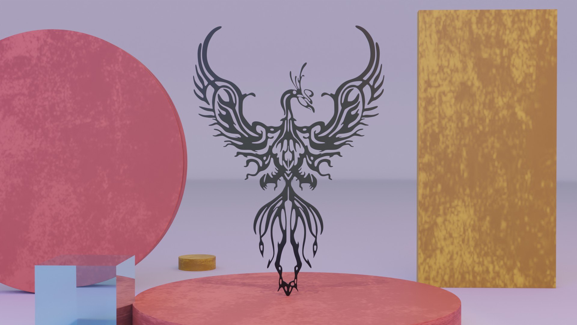 Phoenix - Immortal Bird Low-poly 3D Model - TurboSquid 1824580
