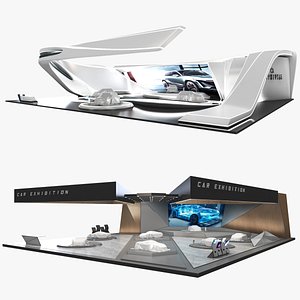Futuristic Car Exhibition Stand