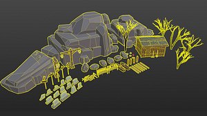 3D Low-poly Graveyard Pack