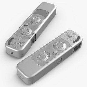 3D model Subminiature Micro Film Camera with Dials Silver