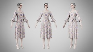 Dress 03 Gradient Wave Pattern