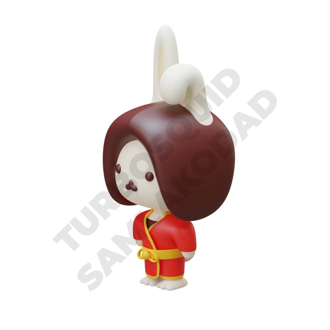 3D model Isometric 3D Render Chinese Rabbit Character 09 - TurboSquid ...