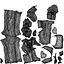 Basics0863 - A set containing 5 models of male and female adults in business attire in office settin