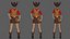 3D модель Cowgirl с разным телосложением, готовая к печати