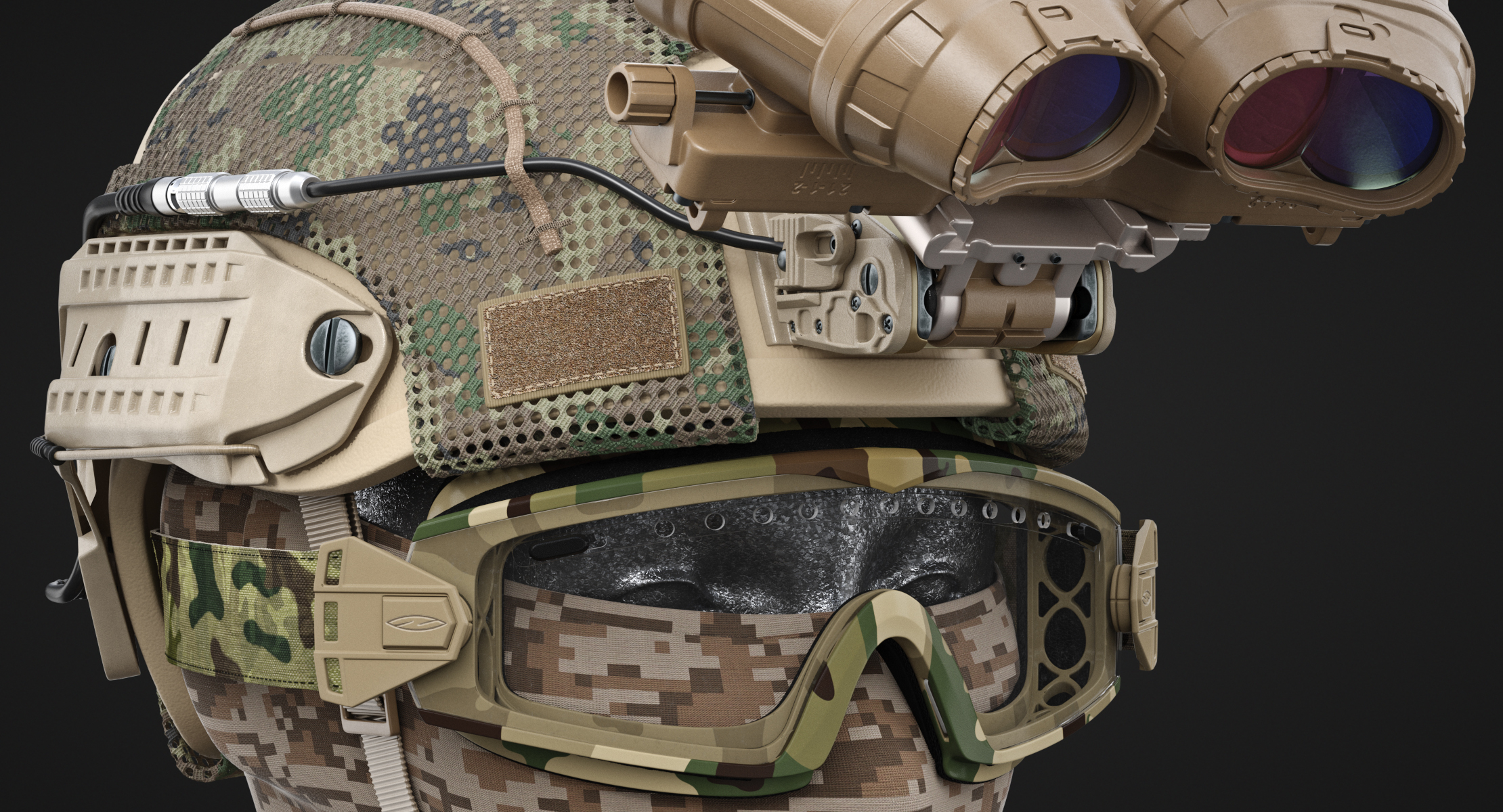 Helmet night vision goggle 3D model TurboSquid 1212996