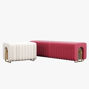 RIVERS Stool 3dsStool and bench rivers from mezzo collection