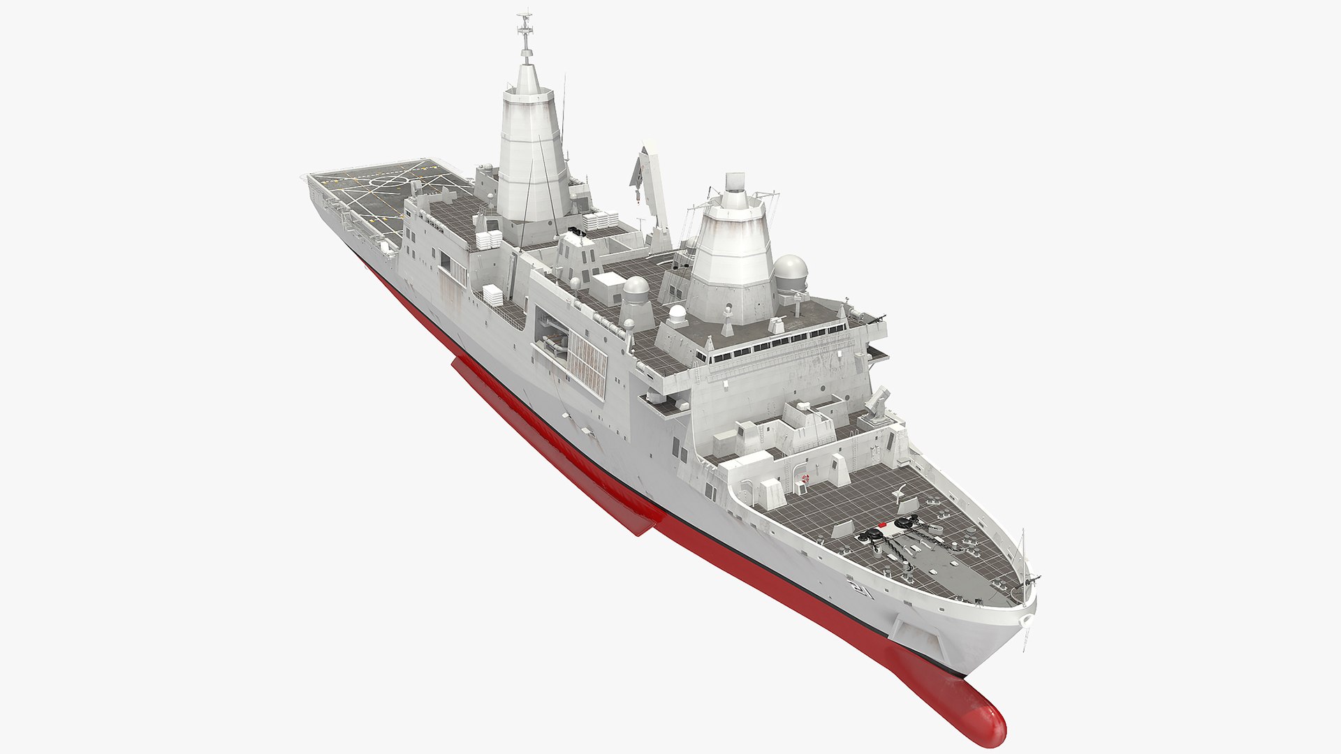 San Antonio Class Amphibious Transport Dock Rigged 3D model preview