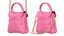 3D Lovely Heart Embellished Handbag Pink