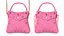 3D Lovely Heart Embellished Handbag Pink