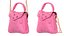 3D Lovely Heart Embellished Handbag Pink