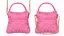 3D Lovely Heart Embellished Handbag Pink