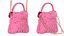 3D Lovely Heart Embellished Handbag Pink